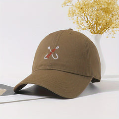 Letter Hook Embroidery Baseball Cap Unisex Golf Sun Hat Adjustable Dad Hats