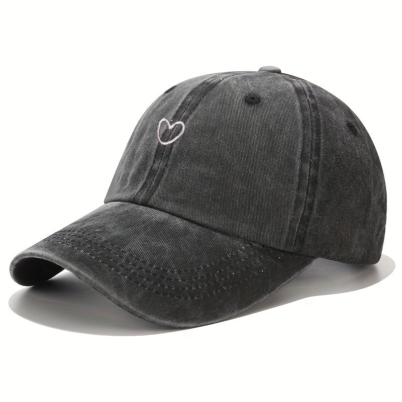 Embroidered Washed Cotton Baseball Cap Outdoor Cycling