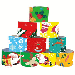 12pcs Christmas Snap Bracelets Santa Snowflake Reindeer Snowman Wristband