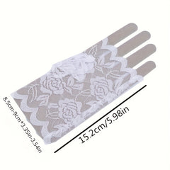 Women's Lace Wedding Gloves UV Protection Short Decoration Gloves