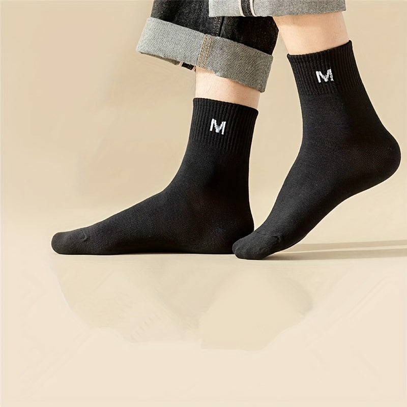 5 Pairs Letter Print Socks Women's Stockings & Hosiery