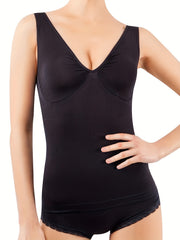 Seamless Shaping Tank Tops V Neck Tummy Control Slimmer Top