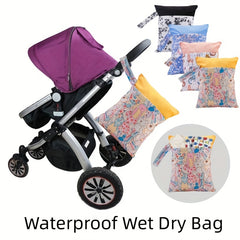Waterproof Wet/Dry Bag for Diapers & Travel - Two Zippers