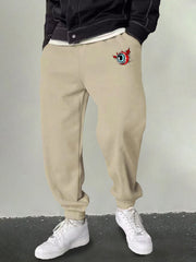 Men's Cartoon Eyeball Print Joggers Casual Stretch Sweatpants