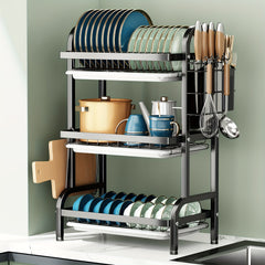 3 Tier Dish Drying Rack with Cutlery Holder