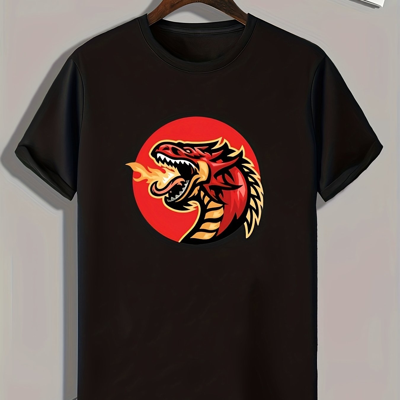 Dragon Print Men's Graphic T shirt Casual Comfy Tees For Summer