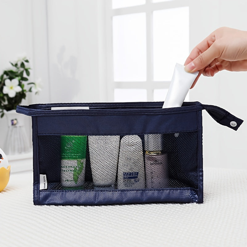 Portable Mesh Toiletry Storage Bag for Travel and Home