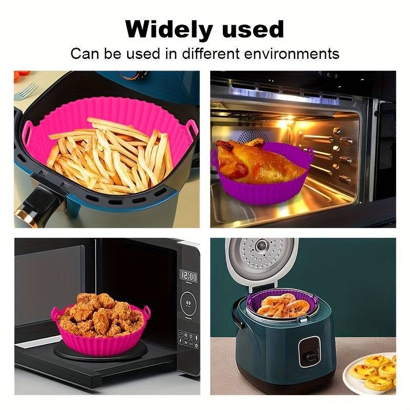 Silicone Air Fryer Liner 16cm Round Reusable Baking Tray Oven Accessories