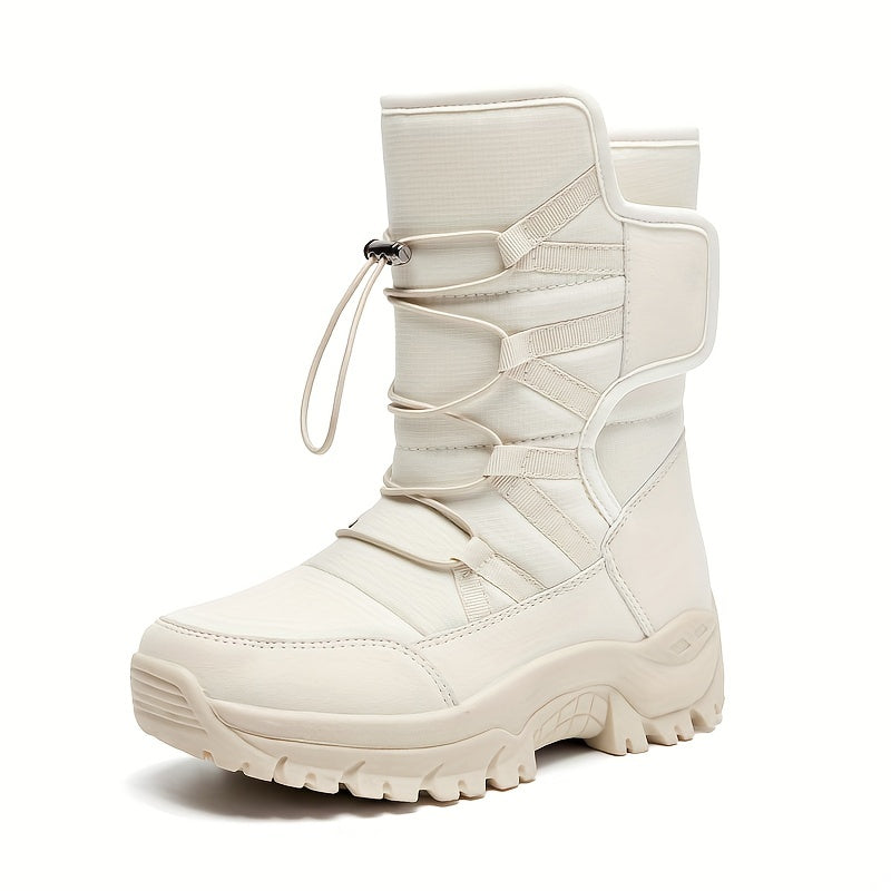 Women's Solid Outdoor Warm Snow Boots Walking Shoes Winter High Tube Boots