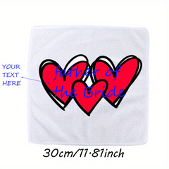 Personalized Wedding Handkerchief for Bride & Groom