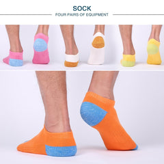 4 Pairs Active Ankle Socks for Sports Men Women