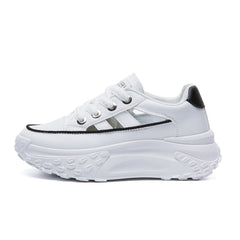 Women's Cutout Lace Up Walking Shoes Non Slip Casual Sneakers