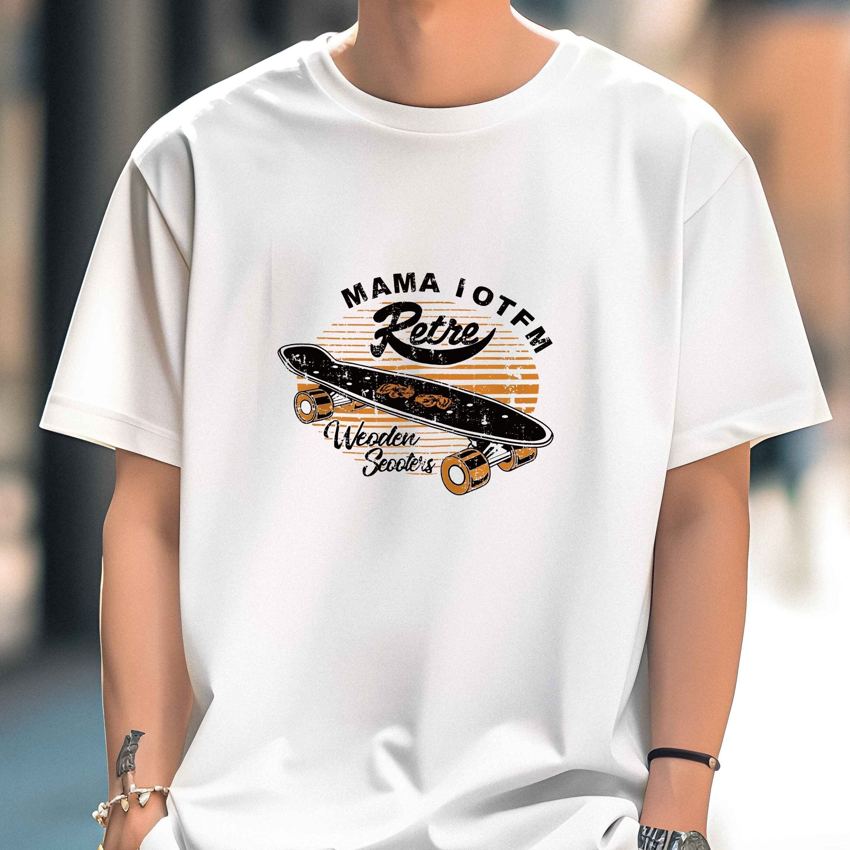 Skateboard Print Men's Graphic Crew Neck T shirt Casual Comfy Tees