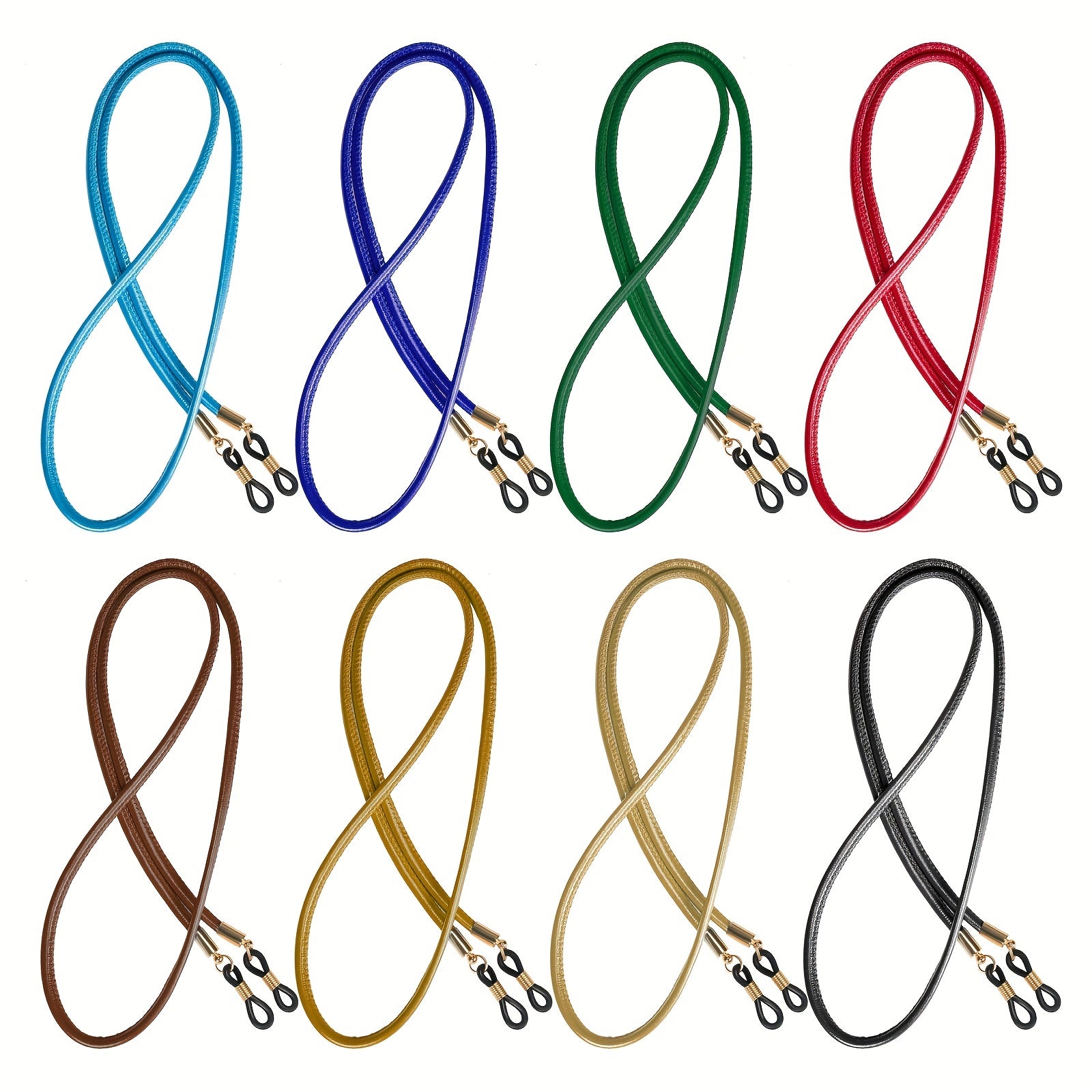 Eyeglass Strap Chain Leather Braided Glasses Retainer Cord Lanyard