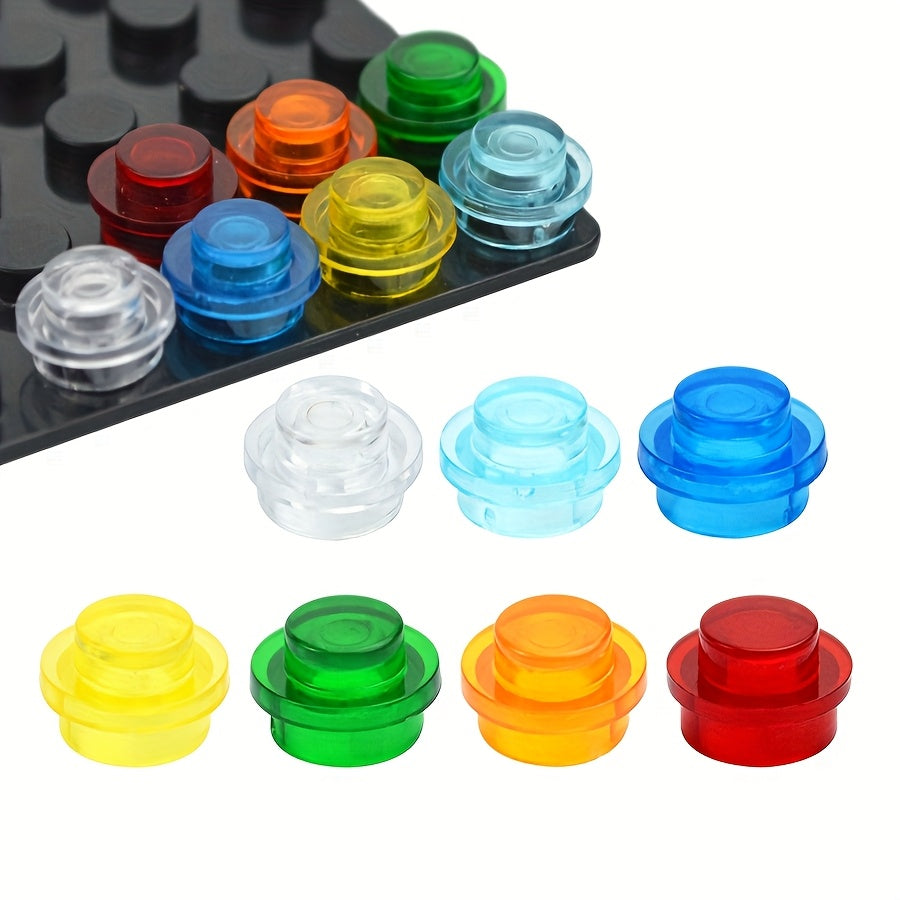 250pcs Building Blocks Plate Round 1x1 Dot DIY Bricks Toy