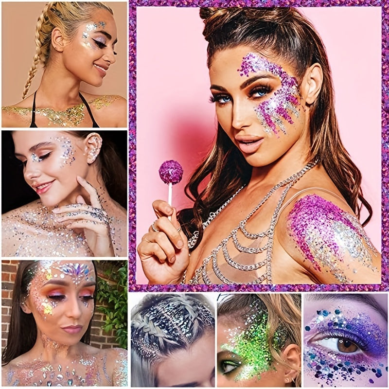32 Colors Holographic Craft Glitter Resin Art Cosmetic Glitter