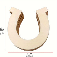 50pcs U Shaped Wood Chips DIY Wooden Pendants for Home Party Decoration