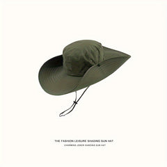 Western Cowboy Sunshade Hat Tourist Mountaineering Hat Female Summer Draw Rope