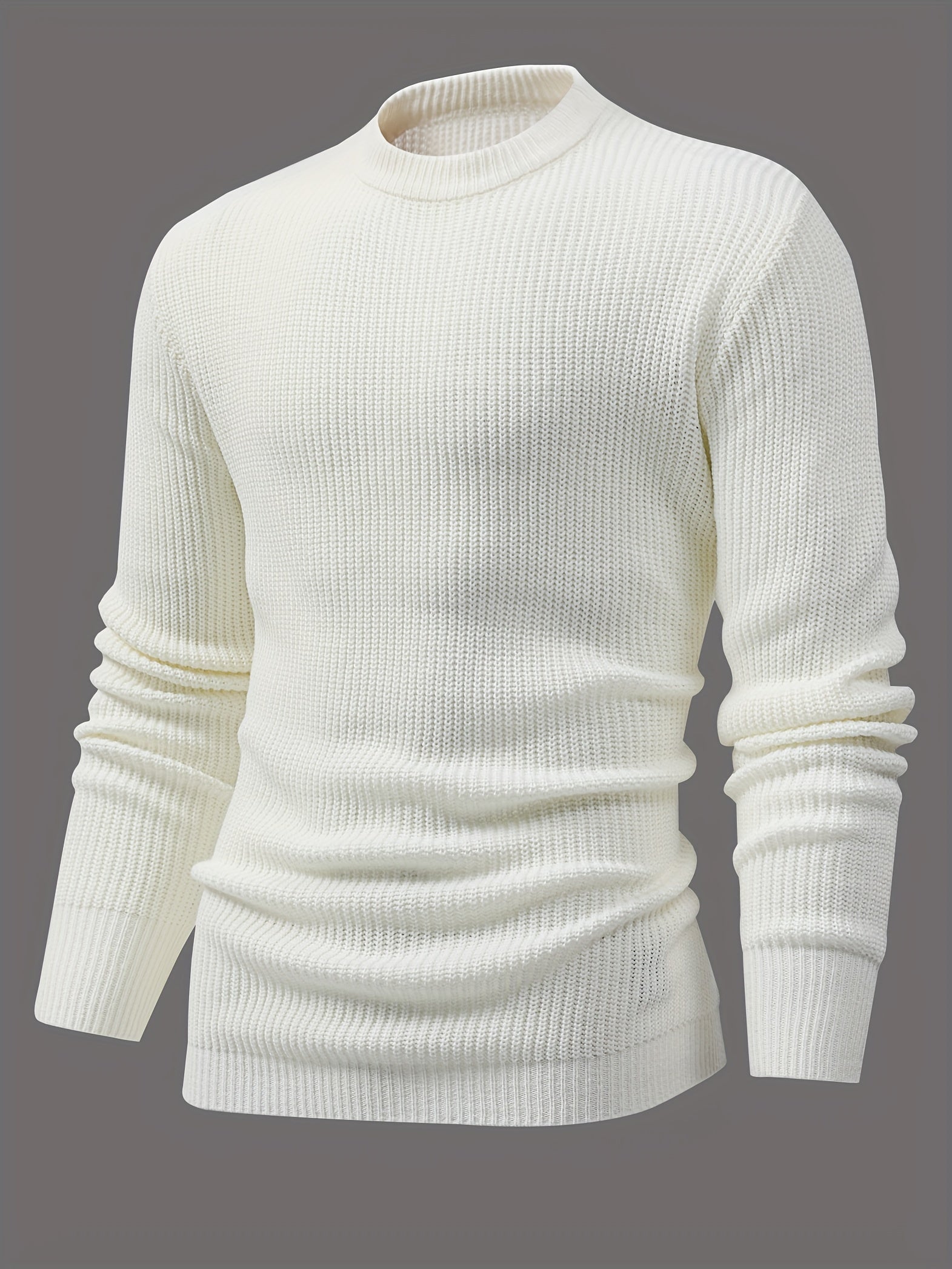 Men's Casual Round Neck Pullover Sweater For Fall Winter