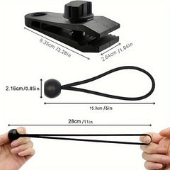 20pcs Tarp Clips & Bungee Cords for Outdoor Camping - Durable & Easy to Use
