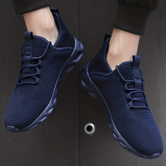 Men's Breathable Knit Lace-Up Sneakers