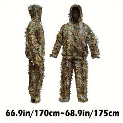 3D Leafy Camouflage Ghillie Suit for Outdoor Game & Halloween