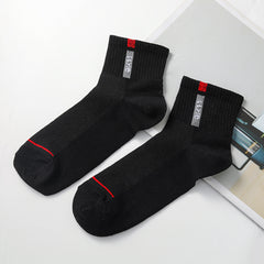 5 Pairs Men's Breathable Cotton Ankle Socks for Sports