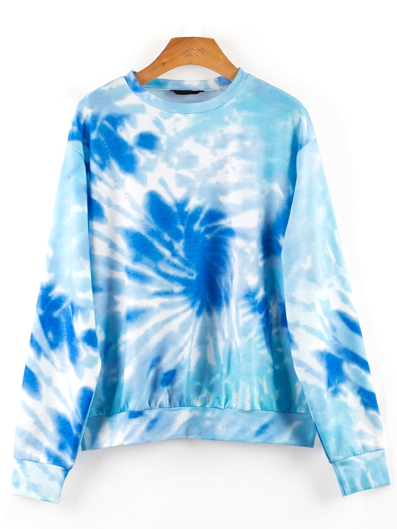 Tie Dye Round Neck Hoodie Casual Stylish Sweatshirt Women's