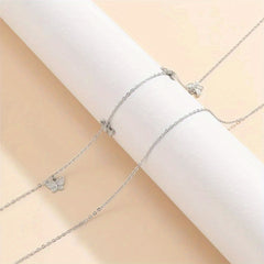 Butterfly Pendant Waist Chain Golden Silvery Metal Belly Chain