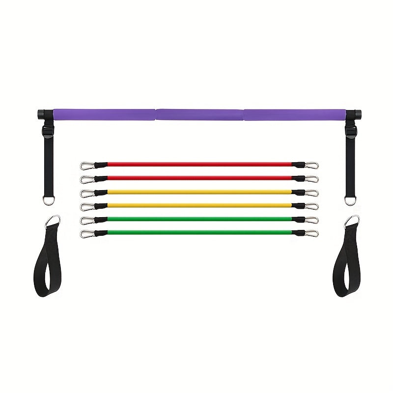 Adjustable Pilates Tension Bar for Full Body Stretching