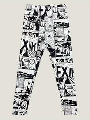 Graffiti Print Skinny Leggings Stretchy Casual Leggings Women's Clothing