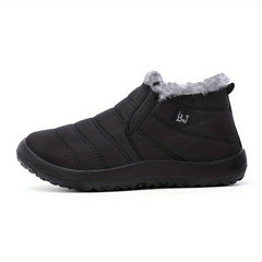 Women's Flat Fleece Liner Ankle Snow Boots - Waterproof & Warm