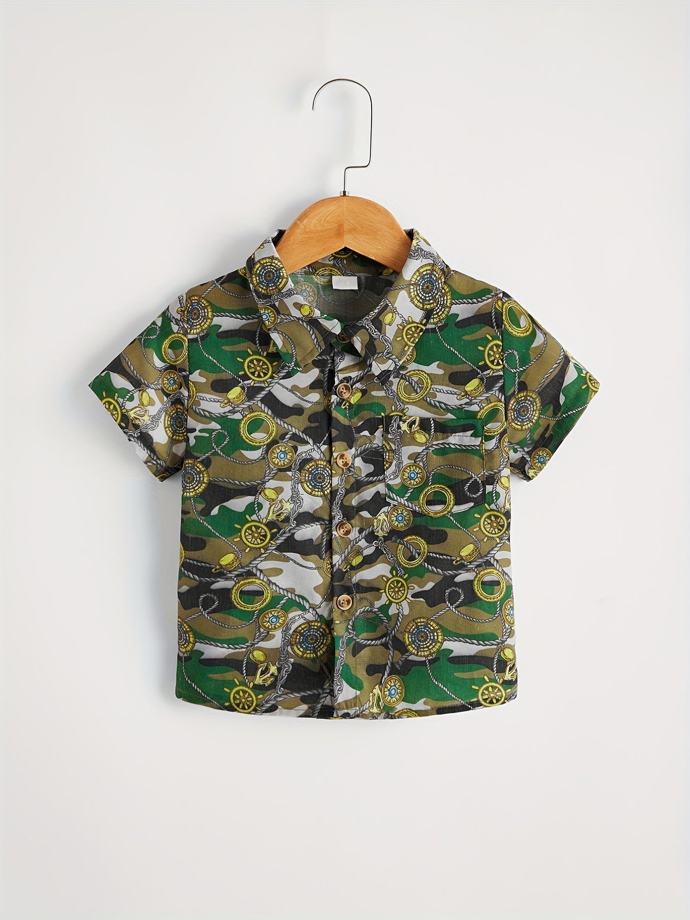 Toddler Boys Camouflage Short Sleeve Shirt