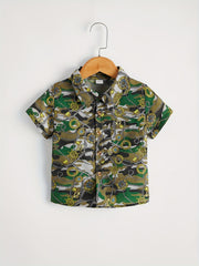 Toddler Boys Camouflage Short Sleeve Shirt
