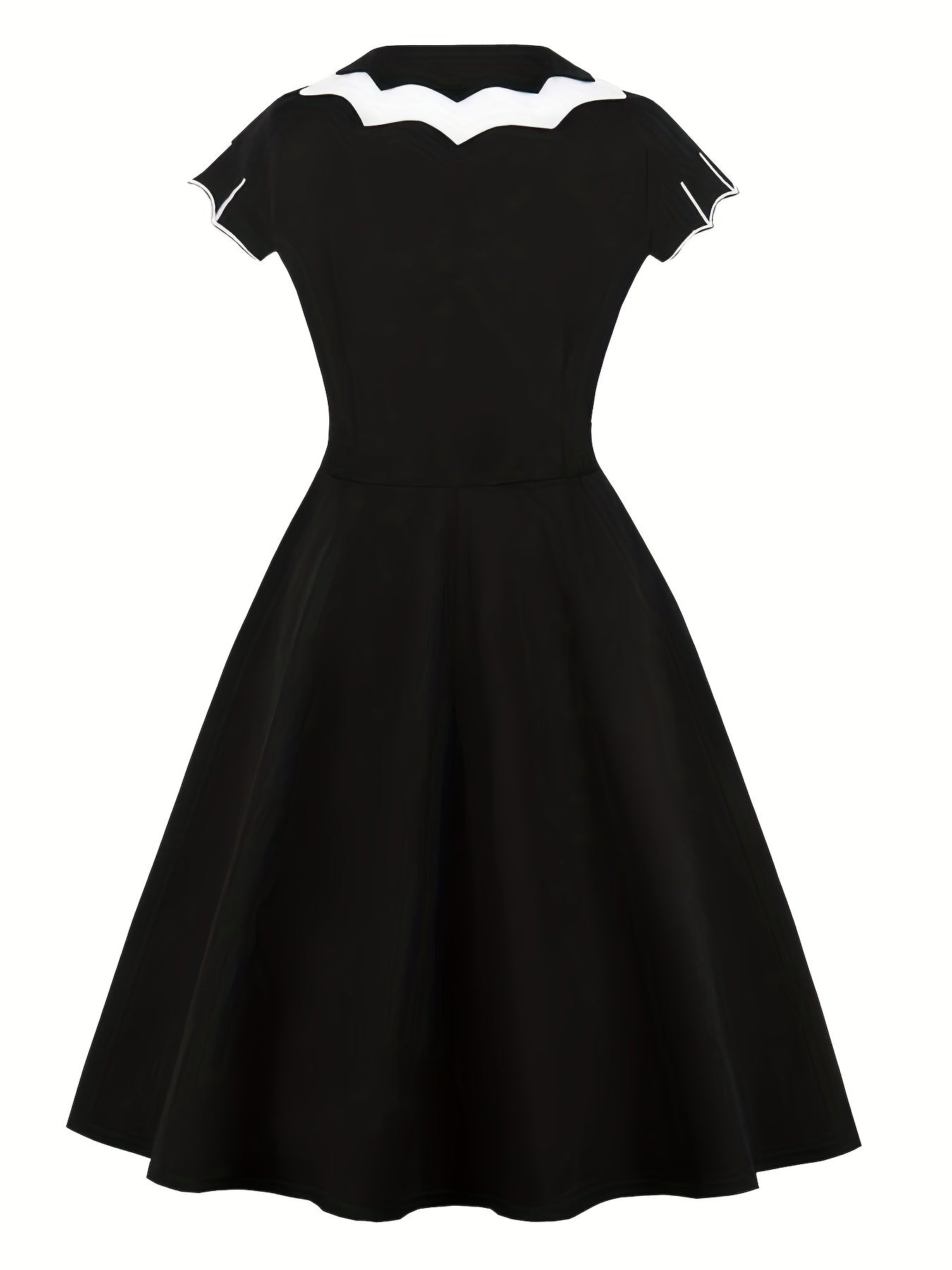 Goth Dress Women's Plus Bat Print Short Sleeve Round Neck Dress
