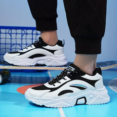 Women's Mesh Running Shoes Lace Up Sneakers Thick Bottom Outdoor Casual Sneakers