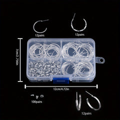 36 Pairs C-shaped Stud Earrings Set for Daily Wear