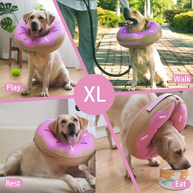 Inflatable Dog Cone Collar Post Surgery Recovery Soft E Collar for Dogs Cats