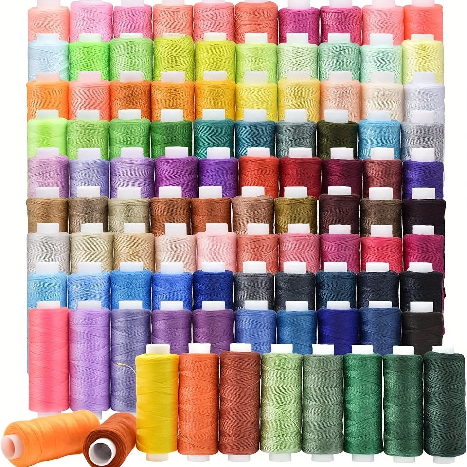 Sewing Thread 100 Colors Industrial & Hand Stitching Cotton Thread