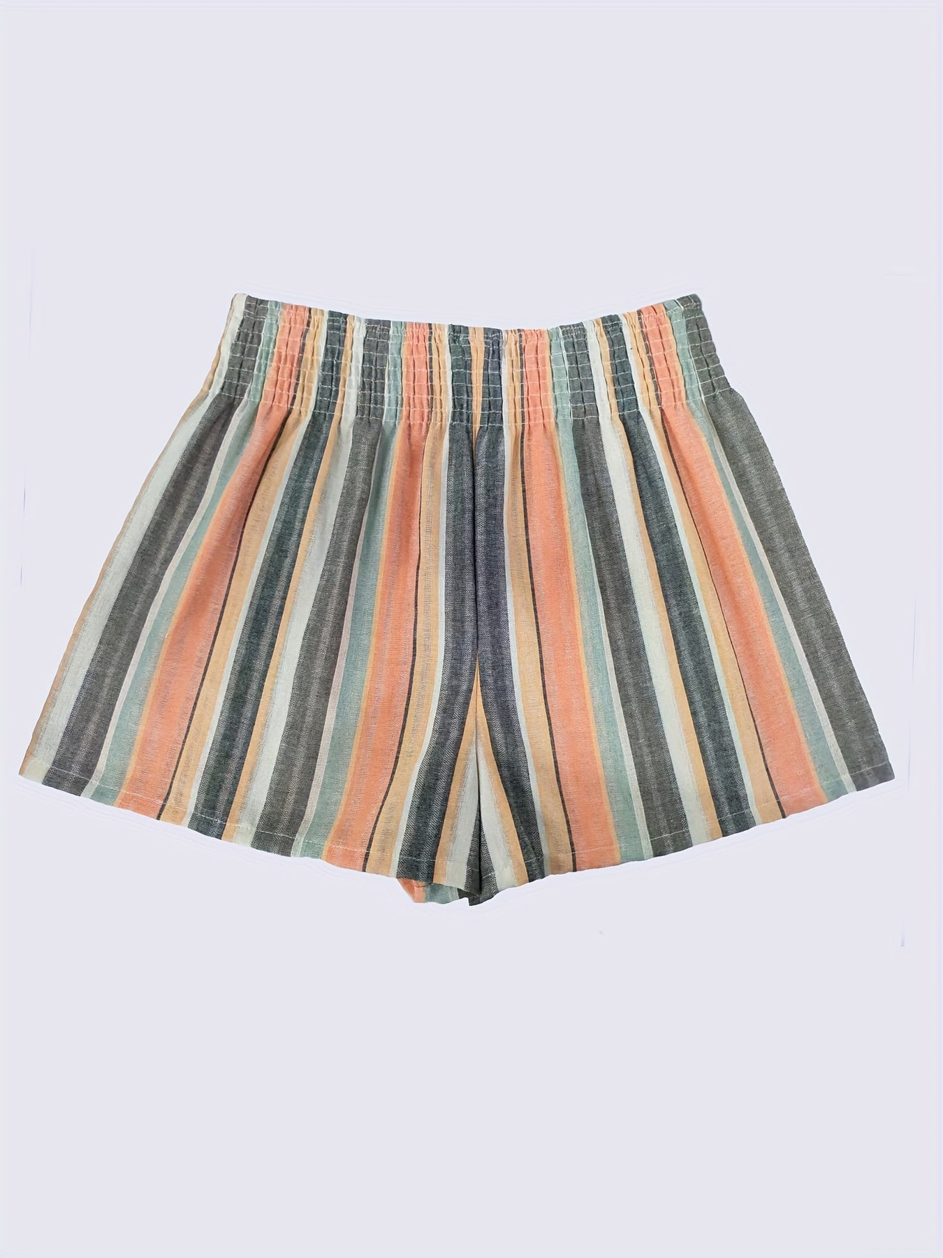 Striped Summer Shorts Casual Women's Clothing