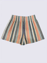 Striped Summer Shorts Casual Women's Clothing