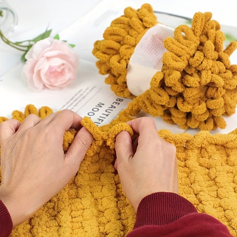 2pcs Hand-woven Thread for DIY Braided Scarf Cushion Throw Pillow
