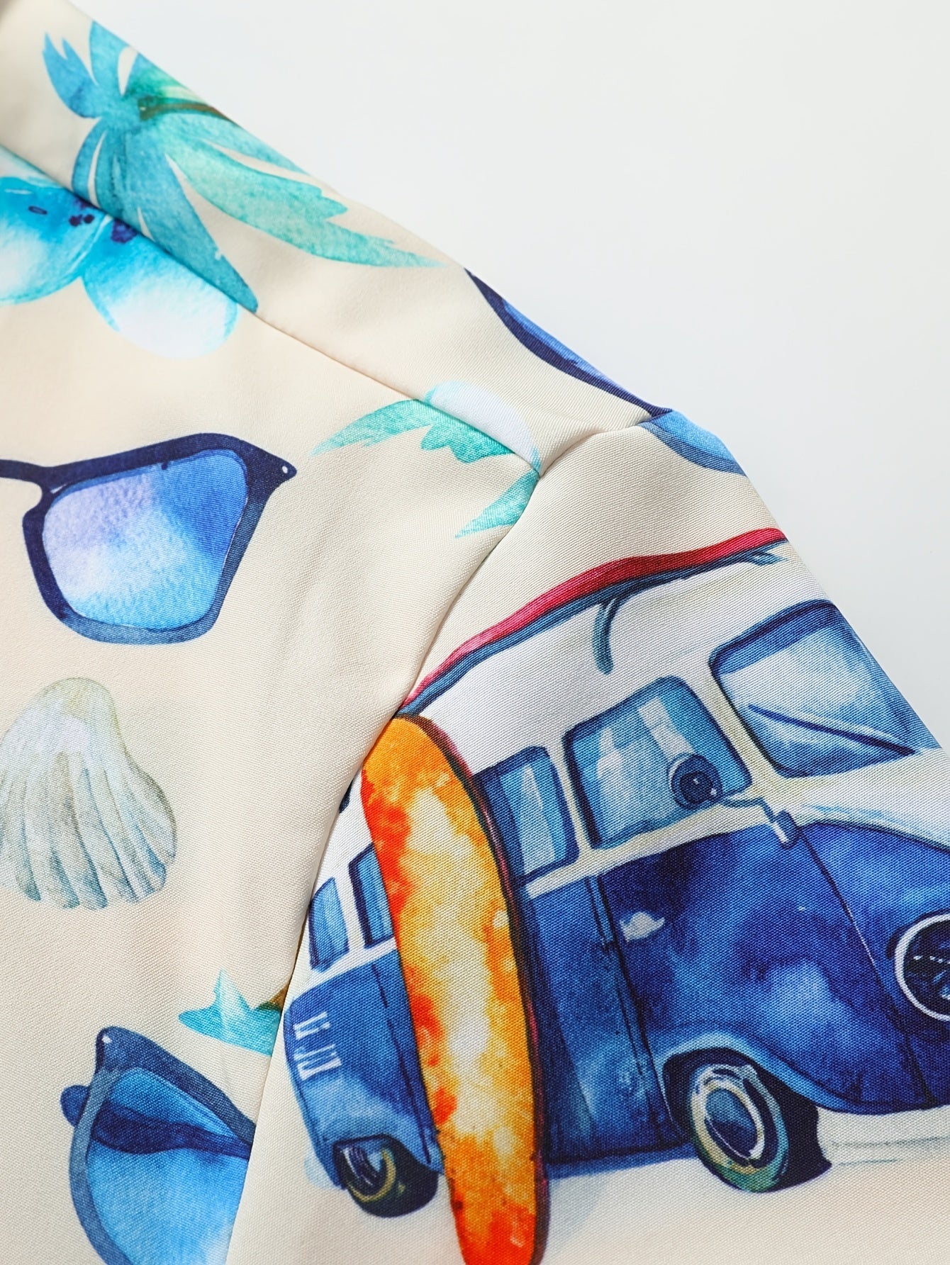 Tropical Hawaiian Shirt Men's Short Sleeve Button Up Beach Vacation Shirt