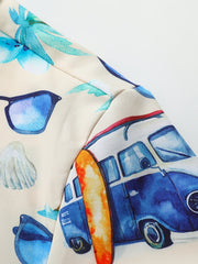 Tropical Hawaiian Shirt Men's Short Sleeve Button Up Beach Vacation Shirt