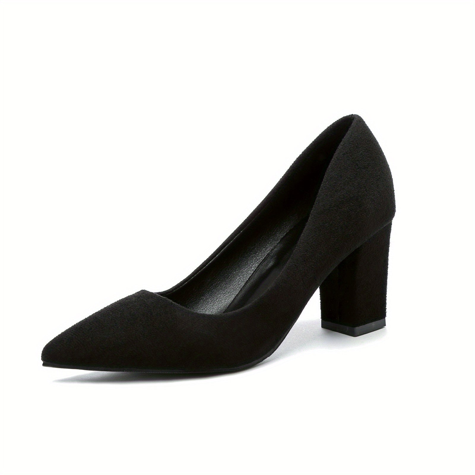 Women's Block Heel Pointed Toe Dress Pumps Work Shoes