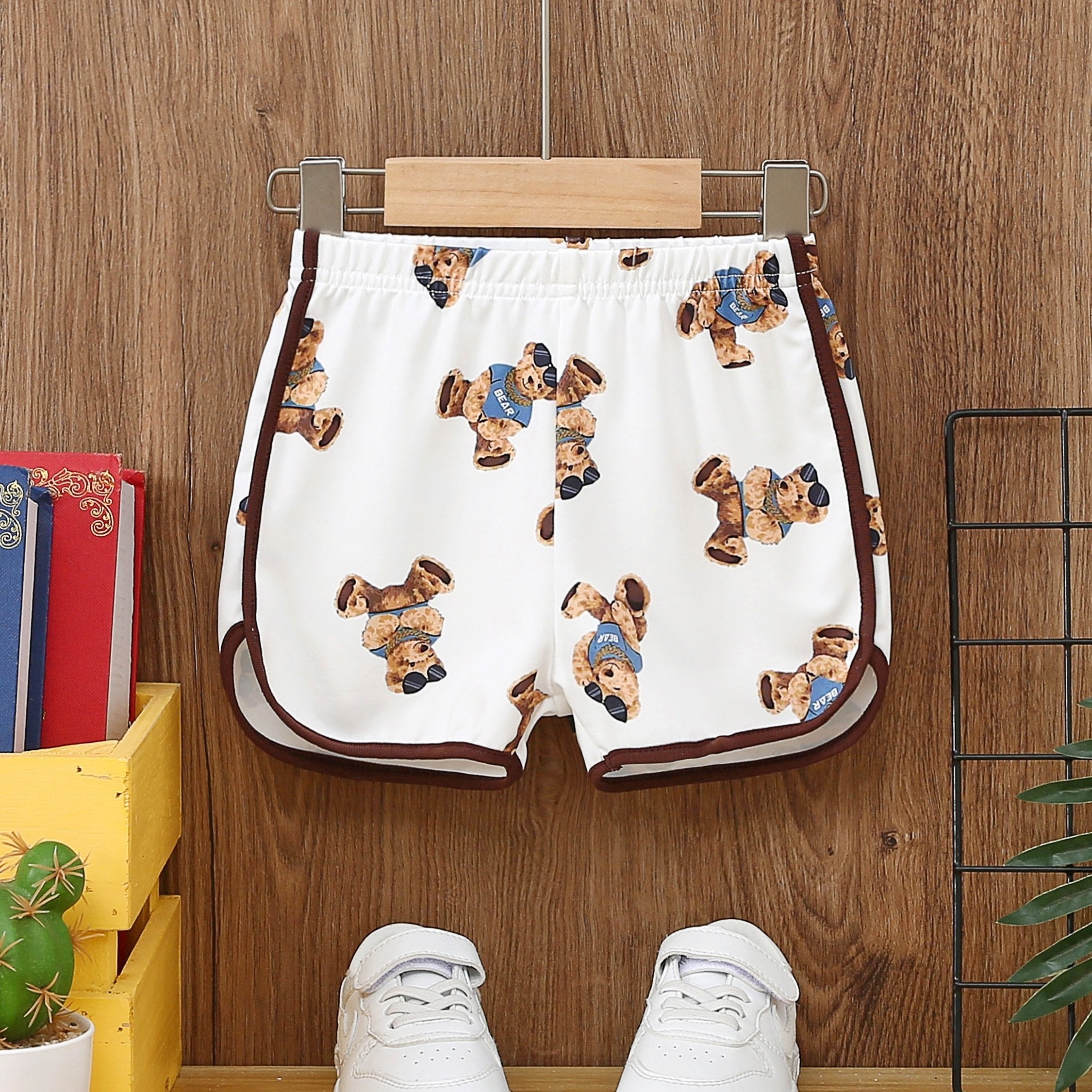 Boy's Bear Graphic Shorts Babies Children's Summer Casual Clothes