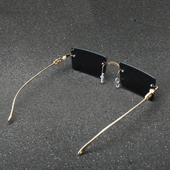 Men's Rectangle Rimless Sunglasses 5 Styles