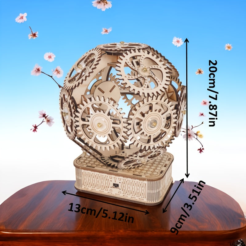 Wooden Gear Ball Puzzle - Engaging Brain Teaser