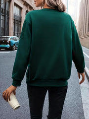 Graphic Print Crew Neck Sweatshirt for Women