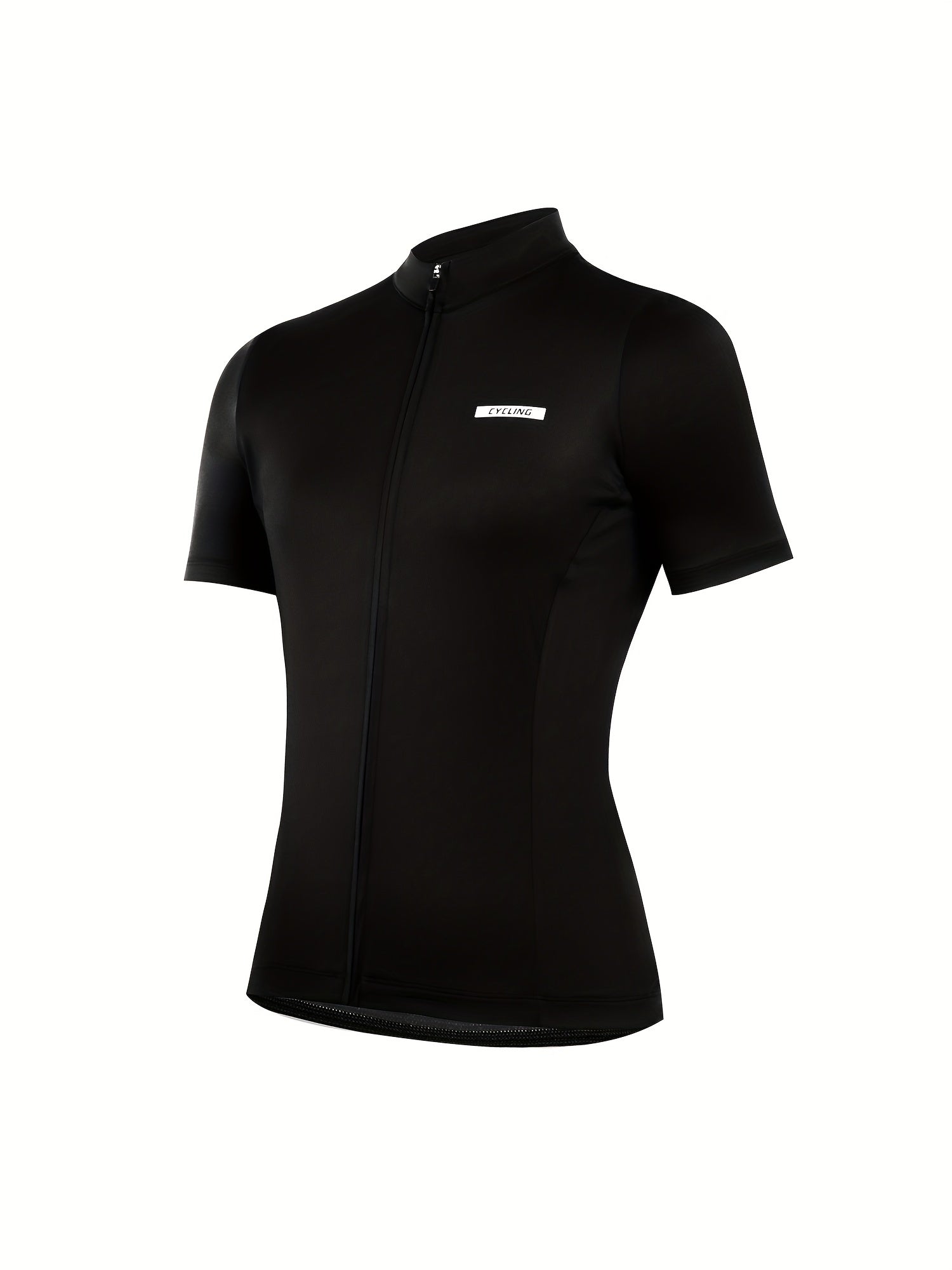 Letter Patched Cycling Jersey Moisture Wicking Skimming